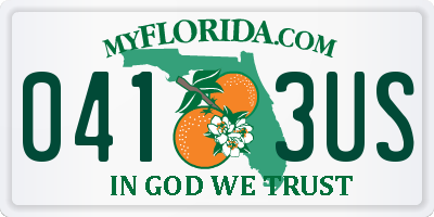 FL license plate 0413US