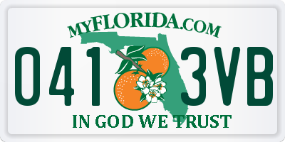 FL license plate 0413VB