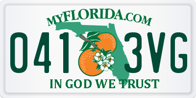 FL license plate 0413VG