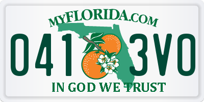 FL license plate 0413VO