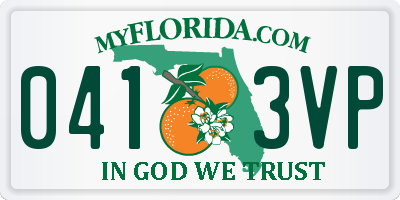 FL license plate 0413VP