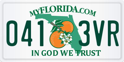 FL license plate 0413VR