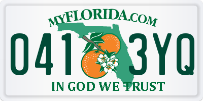 FL license plate 0413YQ