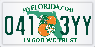 FL license plate 0413YY