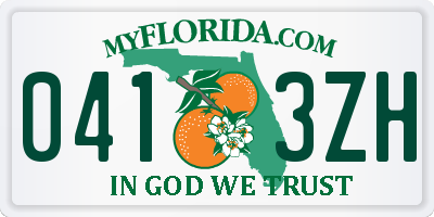 FL license plate 0413ZH