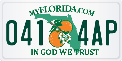 FL license plate 0414AP