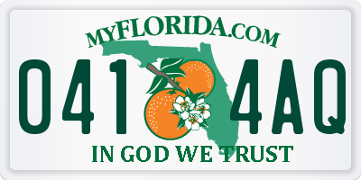 FL license plate 0414AQ