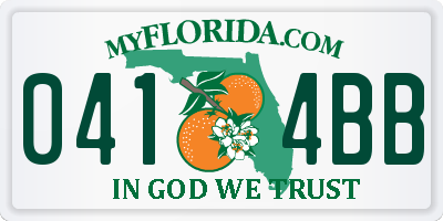 FL license plate 0414BB