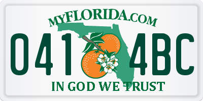 FL license plate 0414BC