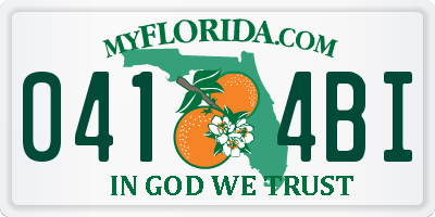 FL license plate 0414BI