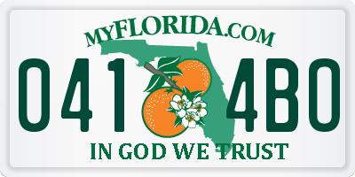 FL license plate 0414BO