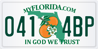 FL license plate 0414BP