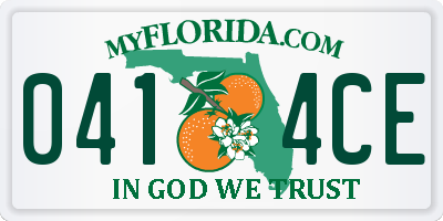 FL license plate 0414CE