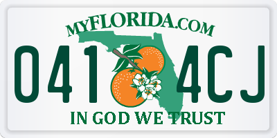 FL license plate 0414CJ