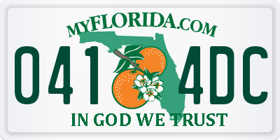 FL license plate 0414DC
