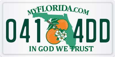 FL license plate 0414DD