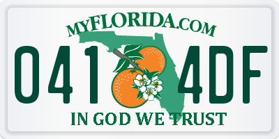 FL license plate 0414DF