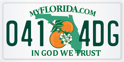 FL license plate 0414DG