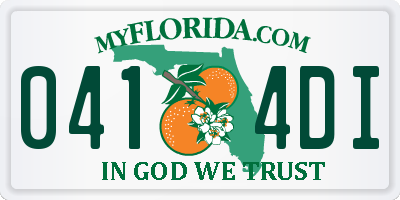 FL license plate 0414DI
