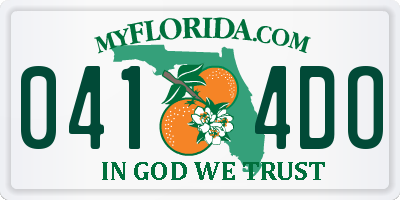 FL license plate 0414DO