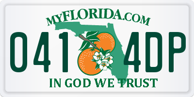 FL license plate 0414DP