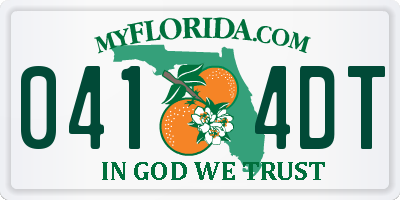 FL license plate 0414DT