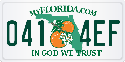 FL license plate 0414EF