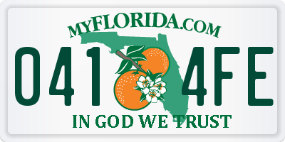 FL license plate 0414FE