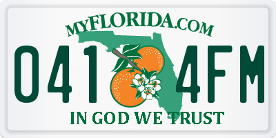 FL license plate 0414FM