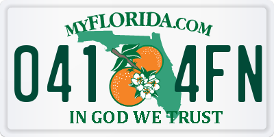 FL license plate 0414FN