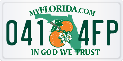 FL license plate 0414FP