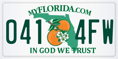 FL license plate 0414FW