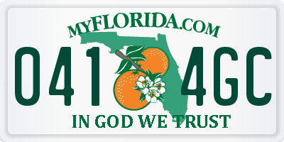 FL license plate 0414GC
