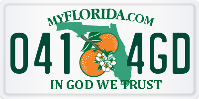 FL license plate 0414GD