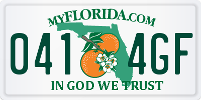 FL license plate 0414GF