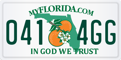 FL license plate 0414GG