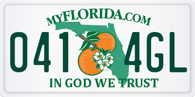 FL license plate 0414GL