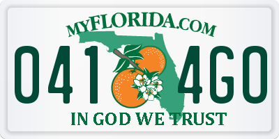 FL license plate 0414GO