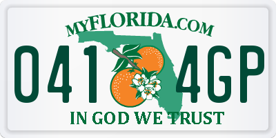 FL license plate 0414GP