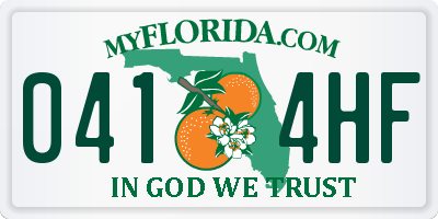 FL license plate 0414HF