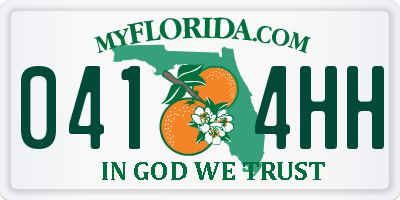 FL license plate 0414HH