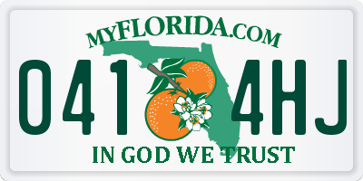 FL license plate 0414HJ