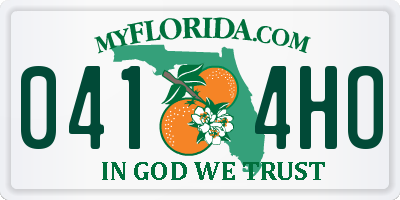 FL license plate 0414HO
