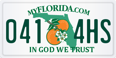 FL license plate 0414HS