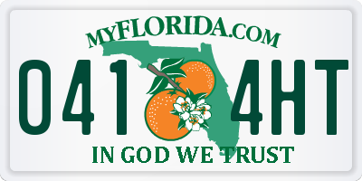 FL license plate 0414HT