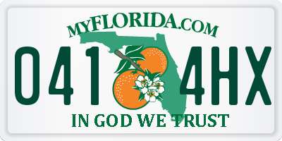 FL license plate 0414HX