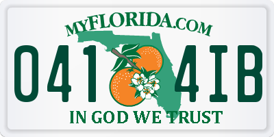 FL license plate 0414IB
