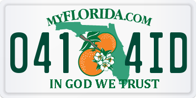 FL license plate 0414ID