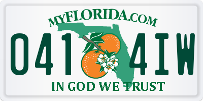 FL license plate 0414IW