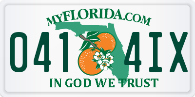 FL license plate 0414IX